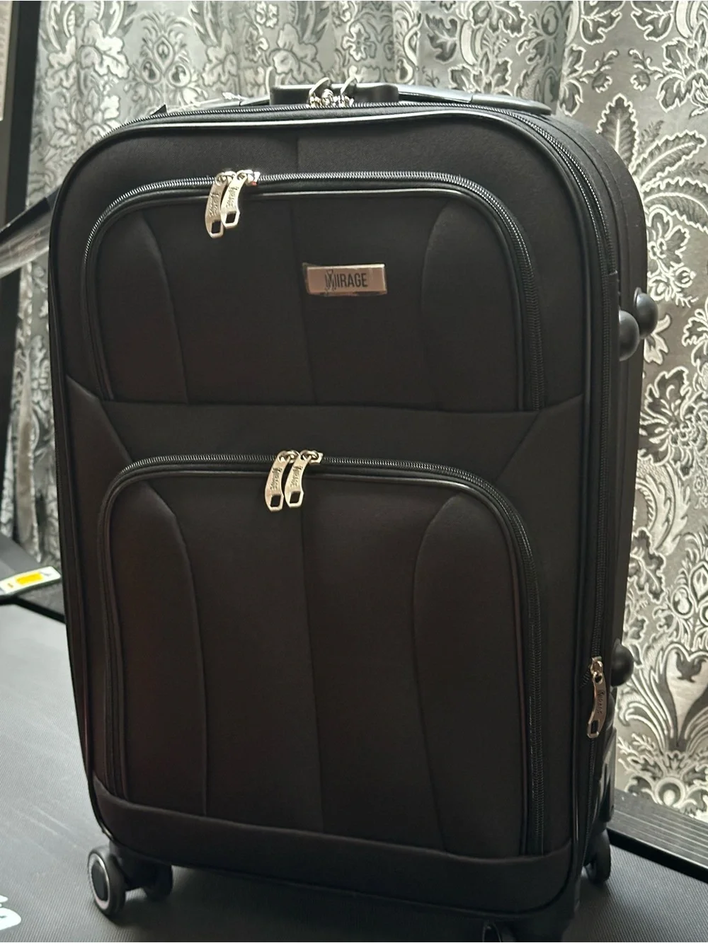 Mirage Black Spinner Carry-On Luggage